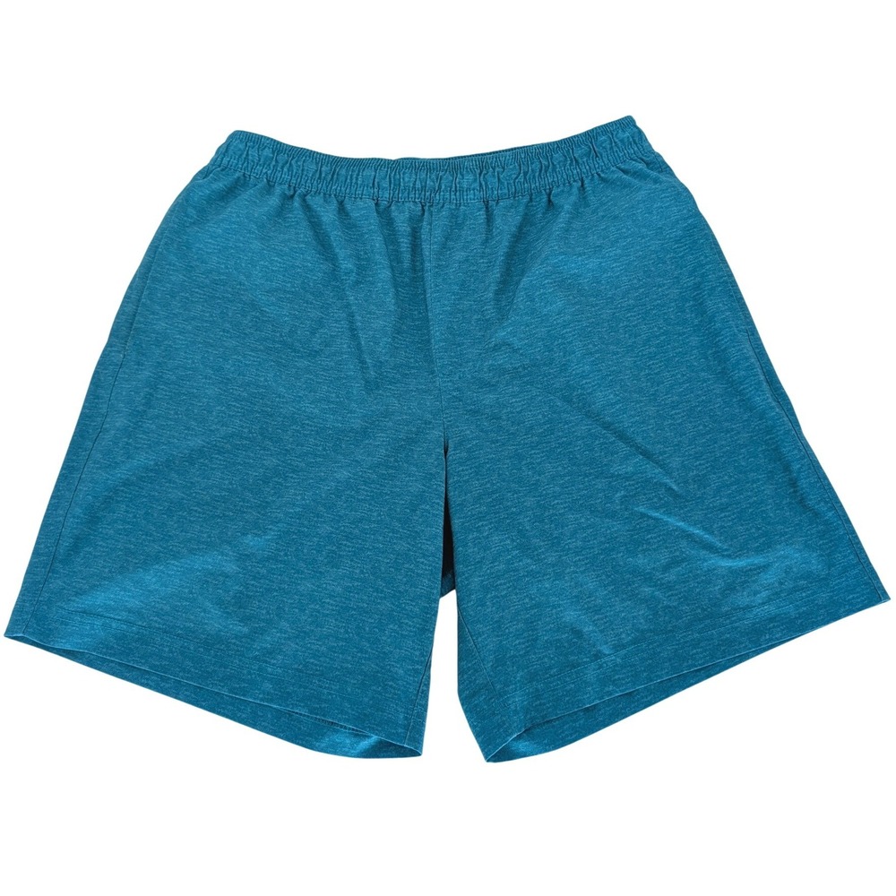 Chubbies Swim Trunks Mens Medium Teal Blue Heathered 7 Inch Inseam Lined Stretch